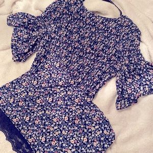 Floral Mid Length Dress Size Large